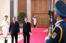 Lễ đ&oacute;n Thủ tướng Liechtenstein thăm ch&iacute;nh thức Việt Nam