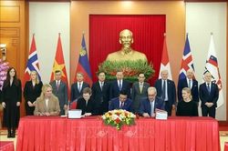 Ch&iacute;nh thức k&yacute; kết FTA Việt Nam - EFTA sau 14 năm đ&agrave;m ph&aacute;n