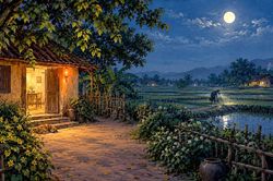 Đ&ecirc;m thu ngủ giữa qu&ecirc; nh&agrave;