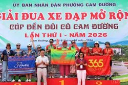 Gần 250 vận động vi&ecirc;n tranh t&agrave;i tại Giải Đua xe đạp mở rộng C&uacute;p Đền Đ&ocirc;i C&ocirc; lần thứ I năm 2026