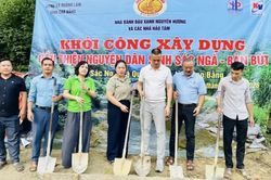 Khởi công xây dựng cầu dân sinh và đường đến điểm trường tại xã Quảng Lâm