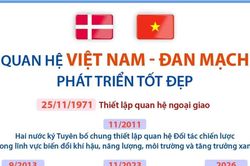 Quan hệ Việt Nam-Đan Mạch ph&aacute;t triển tốt đẹp