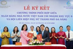 Ng&acirc;n h&agrave;ng Nh&agrave; nước chi nh&aacute;nh Khu vực 9 v&agrave; Hội Li&ecirc;n hiệp Phụ nữ Đ&agrave; Nẵng k&yacute; kết chương tr&igrave;nh phối hợp