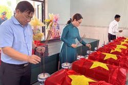 Xã Công Hải quy tập 3 hài cốt liệt sĩ tại thôn Động Thông
