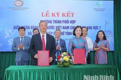 Ng&acirc;n h&agrave;ng Nh&agrave; nước chi nh&aacute;nh Khu vực 7 v&agrave; Hội Li&ecirc;n hiệp Phụ nữ tỉnh k&yacute; kết chương tr&igrave;nh phối hợp giai đoạn 2026-2030