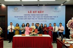 NHNN Khu vực 9 k&yacute; kết chương tr&igrave;nh phối hợp với Hội Li&ecirc;n hiệp Phụ nữ Đ&agrave; Nẵng