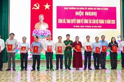 64 Bí thư Đảng uỷ cấp xã thôi kiêm nhiệm Chính trị viên Ban Chỉ huy Quân sự