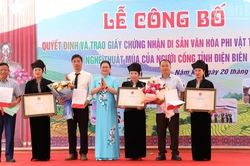 Nậm Kè đón Bằng công nhận Di sản văn hóa phi vật thể quốc gia Nghệ thuật múa của người Cống