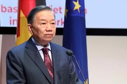 [Ảnh] Tổng B&iacute; thư, Chủ tịch nước T&ocirc; L&acirc;m dự Diễn đ&agrave;n Doanh nghiệp Việt Nam-Đan Mạch