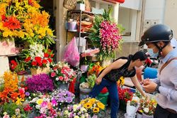 TP Hồ Ch&iacute; Minh: Hoa tươi đắt h&agrave;ng trong Ng&agrave;y Phụ nữ Việt Nam