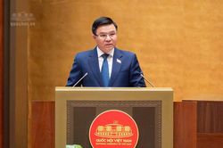 Bộ trưởng Bộ C&ocirc;ng Thương L&ecirc; Mạnh H&ugrave;ng tr&igrave;nh b&agrave;y tờ tr&igrave;nh dự &aacute;n Luật sửa đổi, bổ sung một số điều của Luật Điện lực