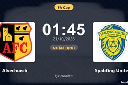 Trận Alvechurch vs Spalding United chưa x&aacute;c định giờ thi đấu