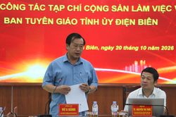 Đo&agrave;n c&ocirc;ng t&aacute;c Tạp ch&iacute; Cộng sản l&agrave;m việc với Ban Tuy&ecirc;n gi&aacute;o Tỉnh ủy