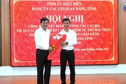Hội nghị c&ocirc;ng bố quyết định về c&ocirc;ng t&aacute;c c&aacute;n bộ