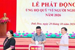 X&atilde; Đak Đoa vận động hơn 620 triệu đồng ủng hộ Quỹ &ldquo;V&igrave; người ngh&egrave;o&rdquo;