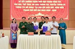 Phối hợp n&acirc;ng cao đời sống văn h&oacute;a khu vực bi&ecirc;n giới, v&ugrave;ng biển