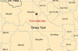 Sau rung lắc mạnh ở Sơn La, Quảng Ng&atilde;i lại động đất li&ecirc;n tiếp