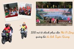100 m&ocirc; t&ocirc; chinh phục đ&egrave;o M&atilde; P&igrave; L&egrave;ng quảng b&aacute; du lịch Tuy&ecirc;n Quang
