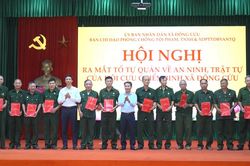 X&atilde; Đ&ocirc;ng Cứu ra mắt 12 Tổ tự quản về an ninh, trật tự của Hội Cựu chiến binh