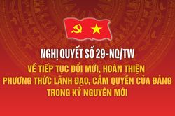 Nghị quyết số 29-NQ/TW về tiếp tục đổi mới, ho&agrave;n thiện phương thức l&atilde;nh đạo, cầm quyền của Đảng trong kỷ nguy&ecirc;n mới