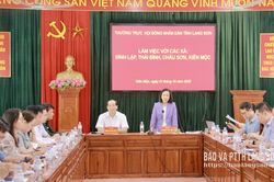 Thường trực HĐND tỉnh làm việc với các xã: Đình Lập, Thái Bình, Châu Sơn, Kiên Mộc