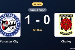 Thống kê trận đấu Worcester City 1-0 Chorley: Worcester City giành chiến thắng chung cuộc