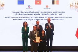 EuroCham ra mắt s&aacute;ng kiến Tri &acirc;n Việt Nam tại Tọa đ&agrave;m cấp cao với Tổng B&iacute; thư, Chủ tịch nước T&ocirc; L&acirc;m