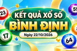 Kết quả xổ số Bình Định hôm nay 22/10/2026 - XSBDI 22/10