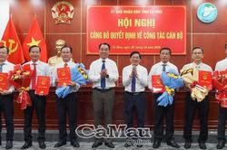 Bổ nhiệm nhiều vị tr&iacute; c&aacute;n bộ l&atilde;nh đạo ở C&agrave; Mau
