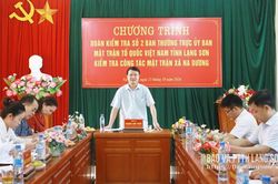Kiểm tra c&ocirc;ng t&aacute;c mặt trận tại x&atilde; Na Dương v&agrave; x&atilde; Lộc B&igrave;nh