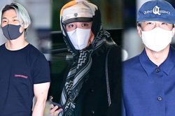 BIGBANG l&ecirc;n đường đến H&agrave; Nội, G-Dragon tr&ugrave;m khăn k&iacute;n mặt ở s&acirc;n bay