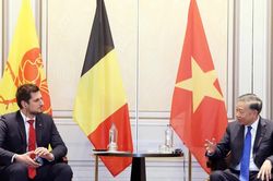 [Ảnh] Tổng B&iacute; thư, Chủ tịch nước T&ocirc; L&acirc;m tiếp Bộ trưởng, Thủ hiến v&ugrave;ng Wallonie