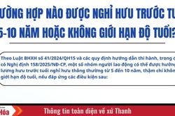 Những trường hợp n&agrave;o được nghỉ hưu trước tuổi 5-10 năm hoặc kh&ocirc;ng giới hạn độ tuổi?