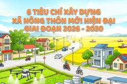 [Infographic] - 6 ti&ecirc;u ch&iacute; x&acirc;y dựng x&atilde; n&ocirc;ng th&ocirc;n mới hiện đại giai đoạn 2026 - 2030