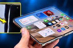 M&agrave;n h&igrave;nh iPhone Duo lộ nhiều nếp nhăn sau khi b&oacute;c lớp phủ nano
