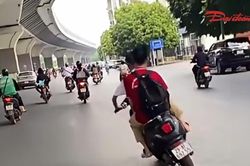 H&agrave; Nội: Hai học sinh đi xe m&aacute;y điện lạng l&aacute;ch, đ&aacute;nh v&otilde;ng, phụ huynh bị phạt 9 triệu đồng