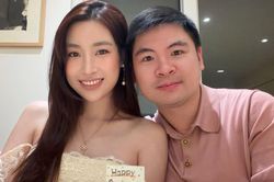 Mai Phương Th&uacute;y đ&aacute;ng y&ecirc;u, hoa hậu Đỗ Mỹ Linh tặng qu&agrave; xịn cho chồng chủ tịch
