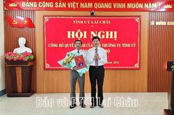 Hội nghị c&ocirc;ng bố Quyết định của Ban Thường vụ Tỉnh ủy về c&ocirc;ng t&aacute;c c&aacute;n bộ