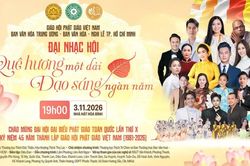 TP.HCM: Đ&ecirc;m nhạc đặc biệt 'Qu&ecirc; hương một dải - Đạo s&aacute;ng ng&agrave;n năm' ch&agrave;o mừng Đại hội X GHPGVN