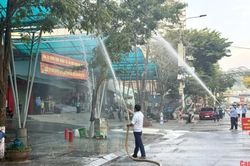 Ban Quản l&yacute; Chợ phường Thục Ph&aacute;n tham gia huấn luyện ph&ograve;ng ch&aacute;y, chữa ch&aacute;y