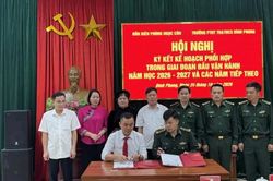 Đồn Bi&ecirc;n ph&ograve;ng Ngọc C&ocirc;n k&yacute; kết phối hợp giai đoạn đầu vận h&agrave;nh trường nội tr&uacute; li&ecirc;n cấp