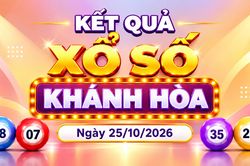 XSKH 25/10 - Kết quả xổ số Kh&aacute;nh H&ograve;a h&ocirc;m nay 25/10/2026