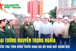 Đại tướng Nguyễn Trọng Nghĩa kiểm tra t&igrave;nh h&igrave;nh triển khai dự &aacute;n Nh&agrave; h&aacute;t Qu&acirc;n đội