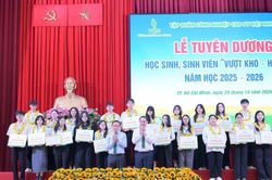 VRG tuy&ecirc;n dương học sinh, sinh vi&ecirc;n vượt kh&oacute; học giỏi năm học 2025-2026