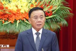 Thường trực Ban B&iacute; thư Trần Cẩm T&uacute; tiếp Đo&agrave;n l&atilde;nh đạo trẻ Đảng Nh&acirc;n d&acirc;n Campuchia