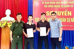 X&atilde; Quế Phước c&oacute; 15 thanh ni&ecirc;n viết đơn t&igrave;nh nguyện nhập ngũ
