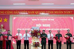 N&acirc;ng cấp Chi bộ Qu&acirc;n sự phường An Kh&ecirc; th&agrave;nh Đảng bộ Qu&acirc;n sự phường