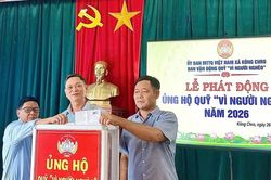 Kông Chro vận động hơn 33 triệu đồng ủng hộ Quỹ “Vì người nghèo”