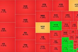 VN-Index mất mốc 1.770 điểm, cổ phiếu ng&acirc;n h&agrave;ng ch&igrave;m trong sắc đỏ