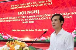 X&atilde; Thi&ecirc;n Lộc: Hơn 1.950 c&ocirc;ng d&acirc;n thuộc diện sơ tuyển nghĩa vụ qu&acirc;n sự